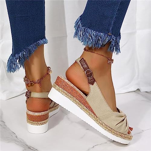Sandales d'été décontractées FFMA compensées avec boucle cheville - 7