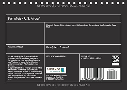 Kampfjets • U.S. Aircraft (Tischkalender 2016 DIN A5 quer): Die moderne Luftwaffe der USA (Monatskalender, 14 Seiten) (CALVENDO Technologie)