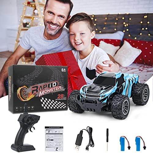 Rhybor RC Car 28Km/H Fast Short Truck 1:20 Scale Remote Control Monster Truck, 2.4GHz radio controlled RC Offroad Remote Control Car for All Terrains Gifts for All Adults & Kids