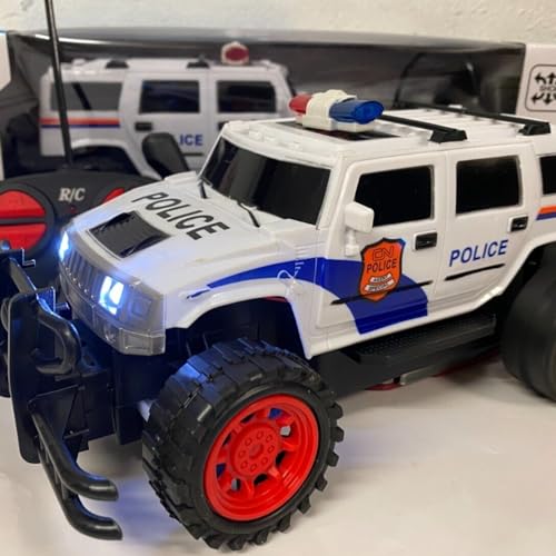PNJB Remote Control Police Car Toy with Lights, Monster RC Truck