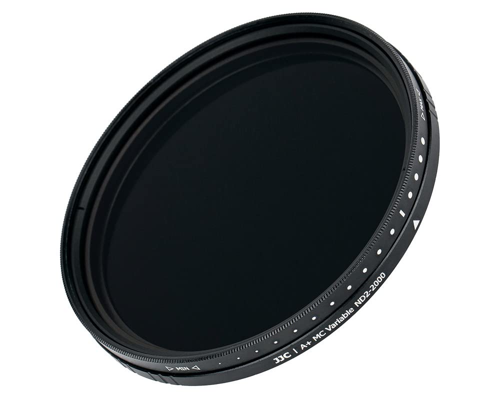 JJC Filtro ND variabile 49 mm (ND2 - ND2000) Filtro obiettivo a densità neutra regolabile, rivestimento a 18 strati vetro ottico HD per obiettivo fotocamera DSLR fotografia paesaggio