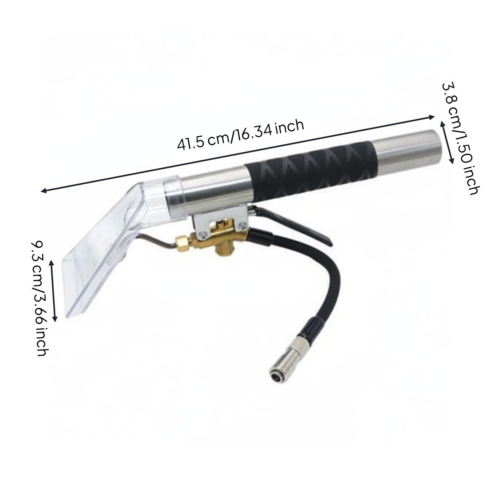 Cabezal de Limpieza de con Accesorio de Extracción Aspiradora Compatible y Diseño Transparente con Mango Ergonómico Adecuado para Limpieza Profesional, Pequeño E Conector Rápido Hembra 20SF