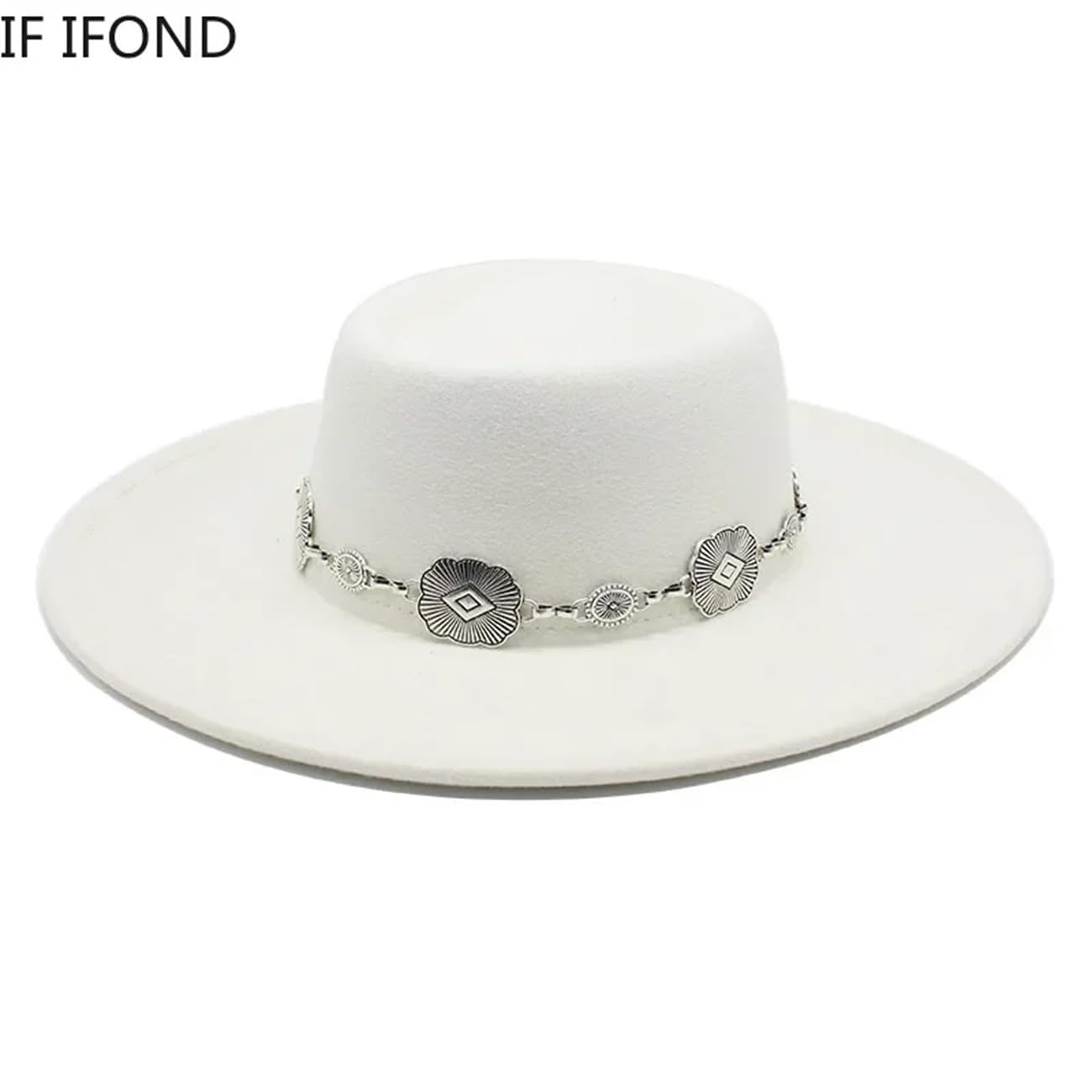 Fedoras Cappelli Per Le Donne 9.5CM Big Brim Lusso Cintura Fascia Feltro Jazz Cappelli Abito Da Sposa Cappello Formale