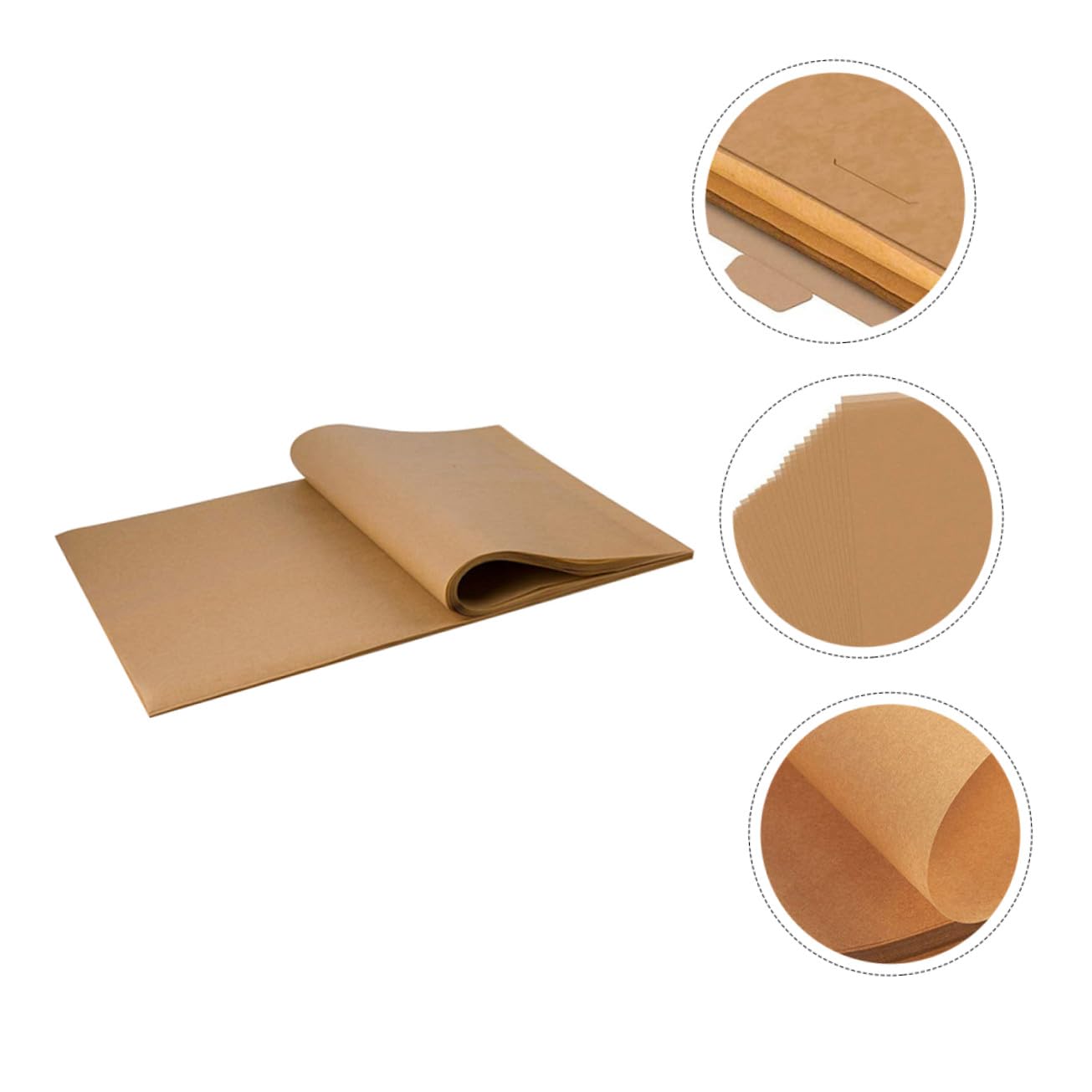 VALICLUD 200 piezas Papel para Horno Antiadherente de Silicona Unidades Absorbente de Aceite para Hornear y Barbacoa Resistente Químicos para Freidora y Vapor