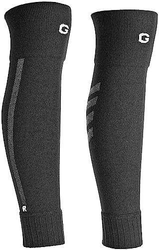 Gogogoal Calcetines de manga de pantorrilla de compresión fútbol hombres mujeres e jóvenes, manga de rugby espinilleras, calcetines manga para correr diario y atlético, senderismo, ciclismo…