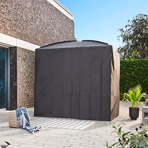 HOME DELUXE - Funda - Tumbona de jardín Provence, Dimensiones 236 x 180 x 210 cm, Color: Negro I Tumbona Columpio Hollywood Mecedora
