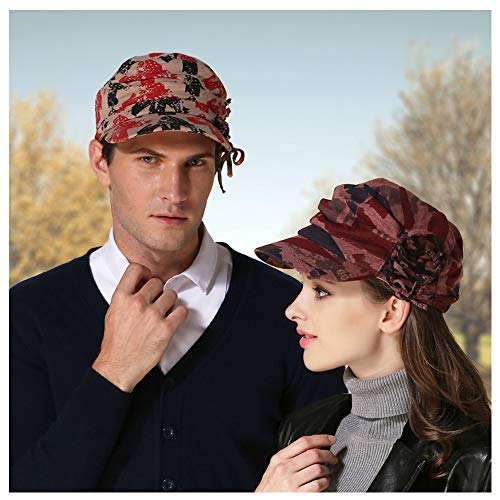 SINLOOG Novel Dad Hat, Pleated Drawstring Knitted Trucker Cap Unisex Lovers Outdoor Baseball Cap - Image 7