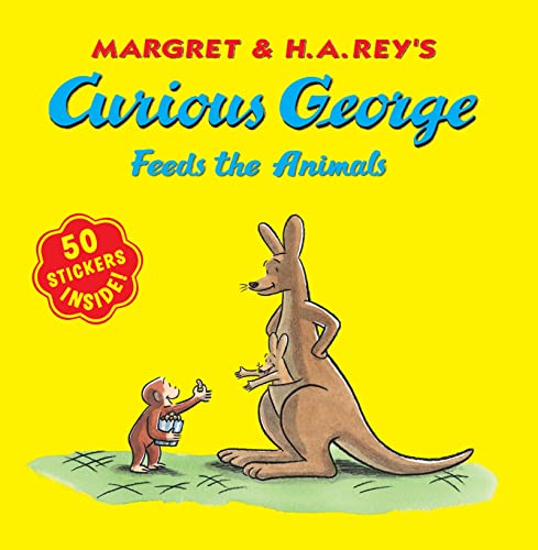 Curious George Feeds the Animals (8x8 with Stic... 0547547854 Book Cover