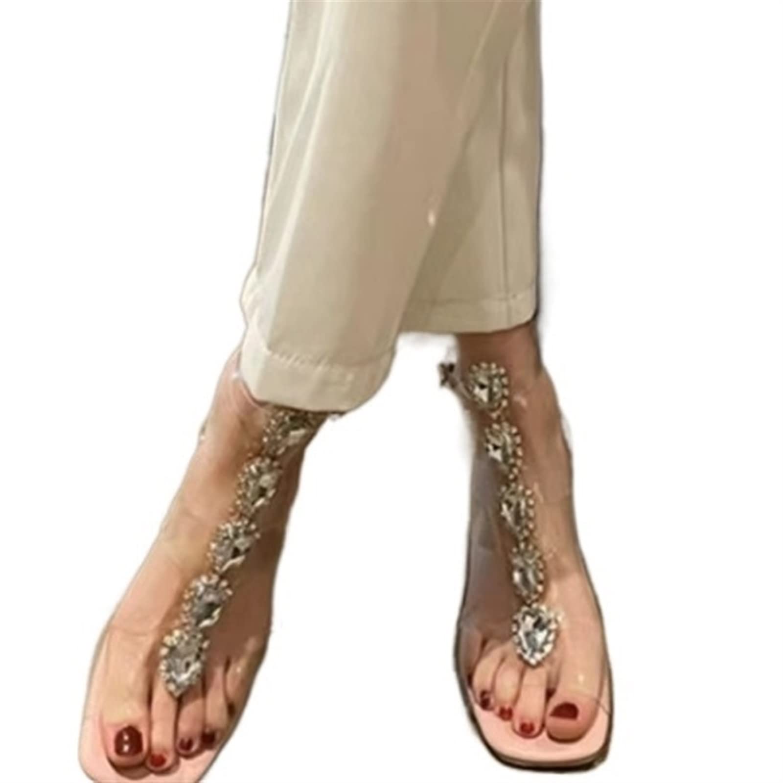 Witte dames sandalen met hak en plateautje Witte dames sandalen met hak en plateautje