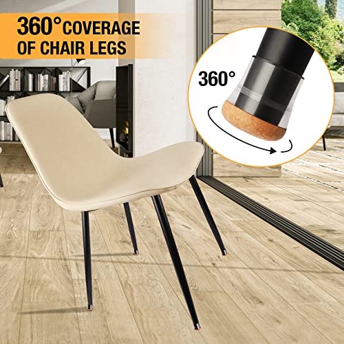 Image of 16-Pcs Round Silicone Chair Leg Floor Protectors, Thick & Tear | Stretchy Furniture Pads & Caps Protect Hardwood Floors from Scratches & Noise and Fit Most Dining Table & Bar Stool Legs