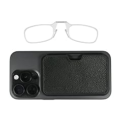 Black Pu Leather Case / Clear Glasses
