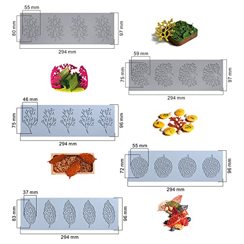 Leaf Silicone Molds Fondant Molds: Chocolate Molds Silicone Cake Molds Silicone 3D Coral Branch Leaveslace Pad Cake Mold For Making Sugar Craft, Wax, Gum Paste, Cupcakes #TOP1
