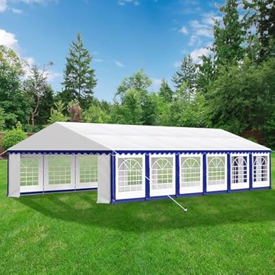 GREEN PARTY 20x40FT Party Tent Heavy Duty, Large Wedding Event Shelters with 7 Carry Bags & Removable Sidewalls, Outdoor Canopy Gazebo Commercial Tents for Parties Carport Camping Garden Patio