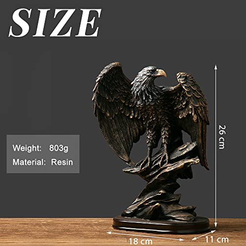 Fazhongfa Eagle Statue Sculpture Decorative Bronzed Resin Collectible for Office Home Room Desktop Display Decor as Meaningful Gift - Image 3