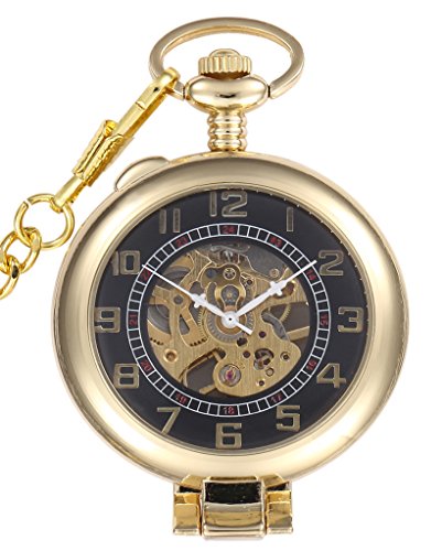 Unendlich-Recht-Winkel-Retro-Handaufzug-Mechanische-Taschenuhr-kleine-Standuhr-Hohle-Skelett-Kettenuhr-Pullover-Halskette-Gold