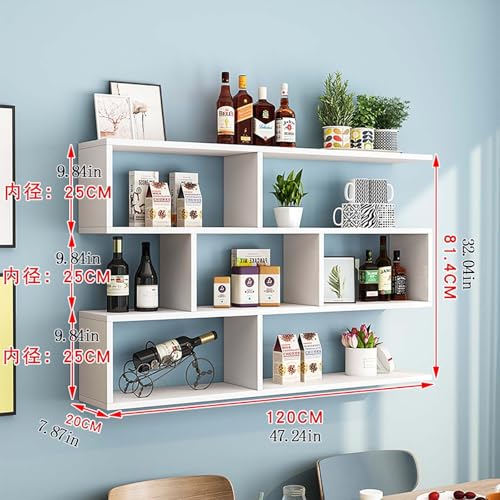 Casier à vin mural moderne en bois pour bouteilles et verres - 3