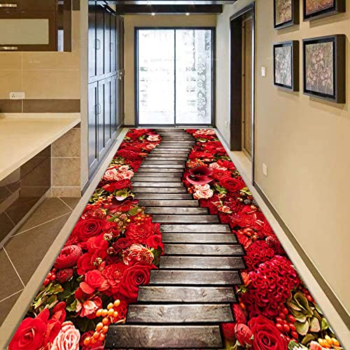 Tapis de passage 60x480cm shaggy ajustable et découpable pour couloir