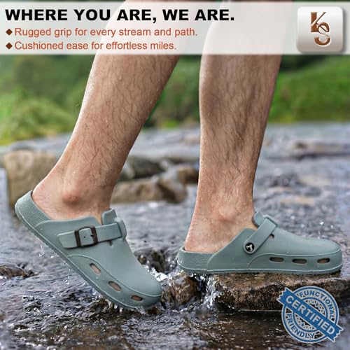Image of KEMISANT Women Clogs,Comfortable Mules Sandals Slippers Nurse Garden Shoes Unisex for Men Cushioned Support