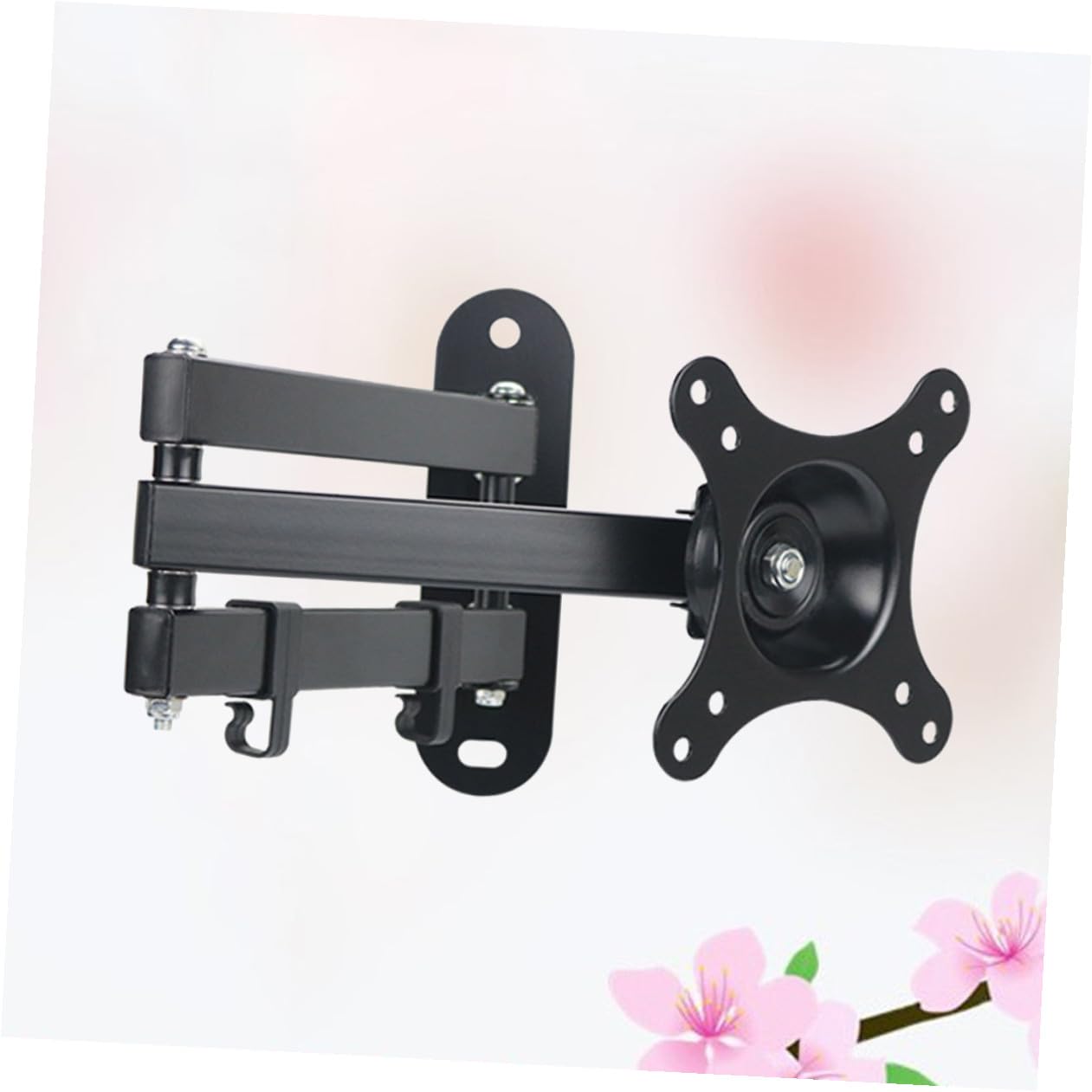 Holibanna Soporte de Pared para Monitor LCD LED Fijo con Inclinación para Panel Plano Negro Compatible para TV y Monitor