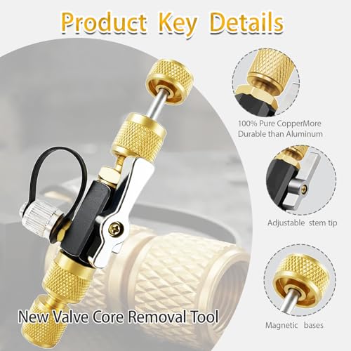 Herramienta para extracción de núcleo de válvula HVAC miniatura 2