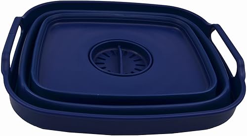 Miniatura 56 de SAMMART Sartén plegable de 7.5L (2 galones) con tapón de drenaje, lavabo de lavado plegable, tina portátil para lavar platos, bandeja