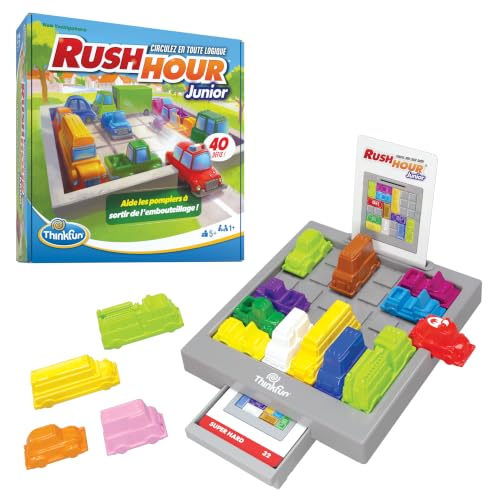 ThinkFun - Rush Hour Junior - Jeu de Société 5 Ans et Plus - Casse Tête Enfant - Jeu de Logique Enfant - 40 Défis - Dès 5 Ans - Ravensburger - 76604 -...