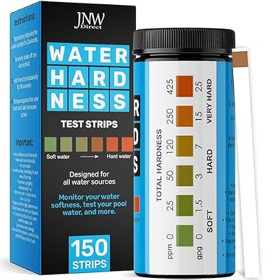 JNW Direct Water Hardness Test Strips for Home Water - 150 Strips Kit