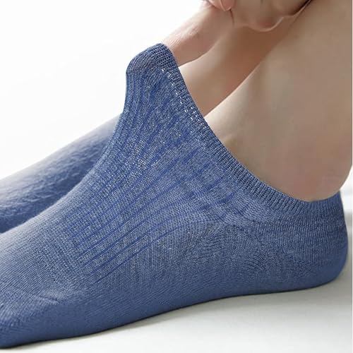 DF DUALFERV No Show Socks Womens, 10 Pairs Low Cut Invisible Comfort Ankle Socks for Women, Non Slip, Breathable and Lightweight for Daily Wear, Multicolor3