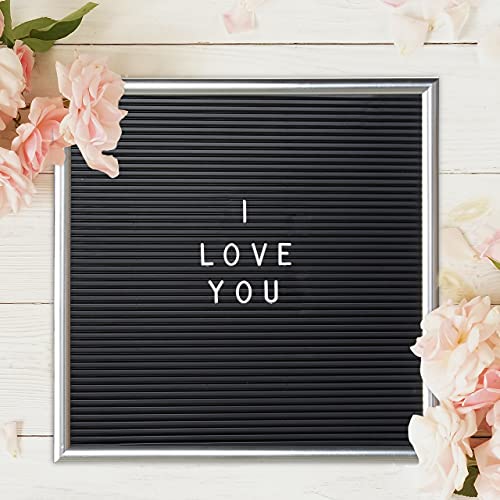 Relaxdays Letterbord met houten frame, 145 letters, cijfers en speciale tekens, groefbord om te steken, 30 x 30 cm… - Afbeelding 4
