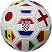 Tripact Inc 2026 World Cup Country World Flag Training Outdoor Soccer Ball Size 5 Futol Size (Size 5)- White