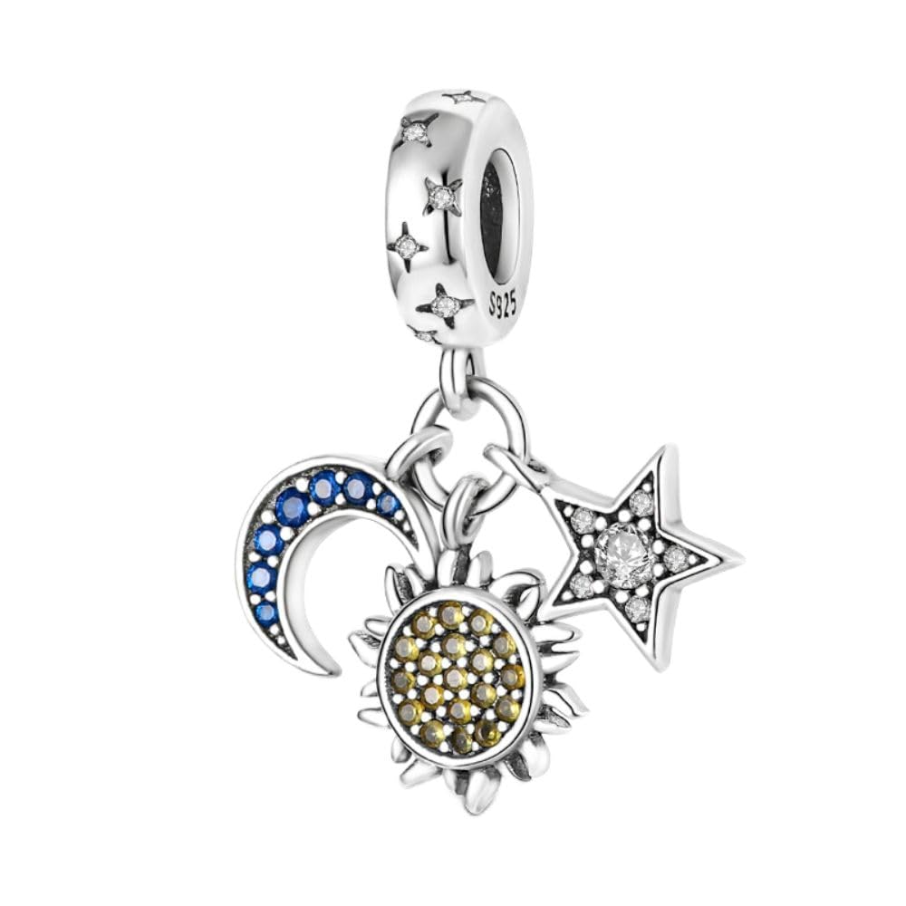 LkwidiAbalorios Charms Colgantes de Animales de amor familiar Cuentas Plata de Ley 925 con Compatible con Pulsera Europeo, Charms para Mujer Niña