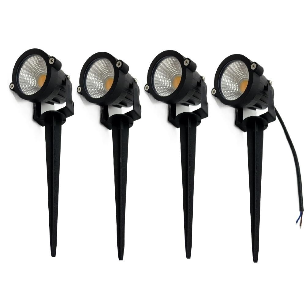 NXCVBNKZJ KJXP, Pack of 4, LED COB In-Ground Floor Lamps, 10w/7w AC85-265V IP65 Waterproof Garden Spotlight(Green,7W)