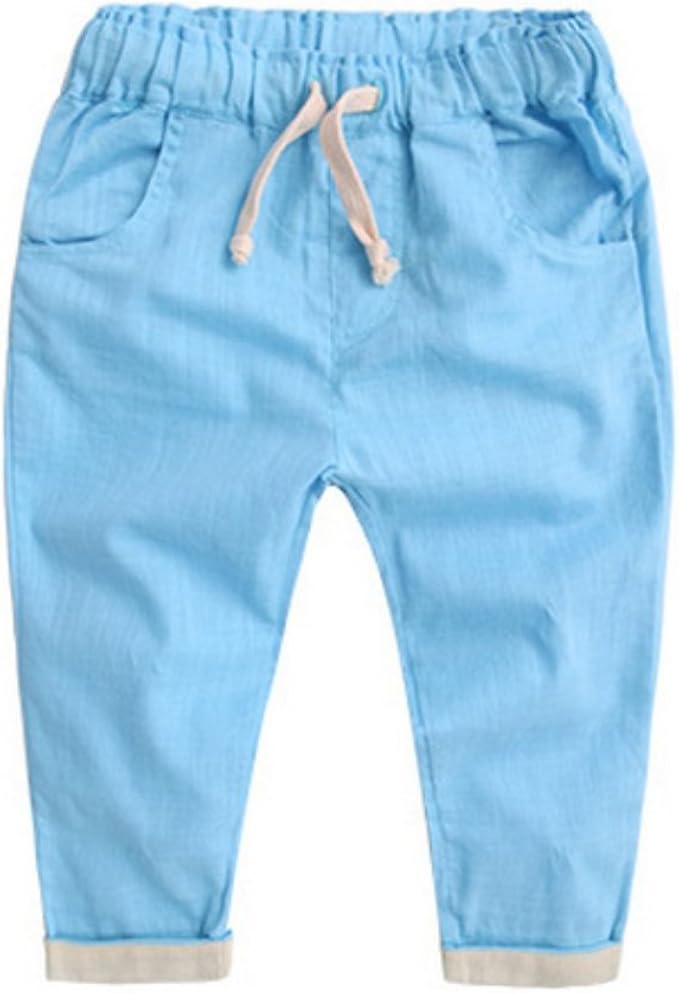 Brightup Baby Kleinkind Kinder Jungen Feste Leinen Lange Hosen, Jungen