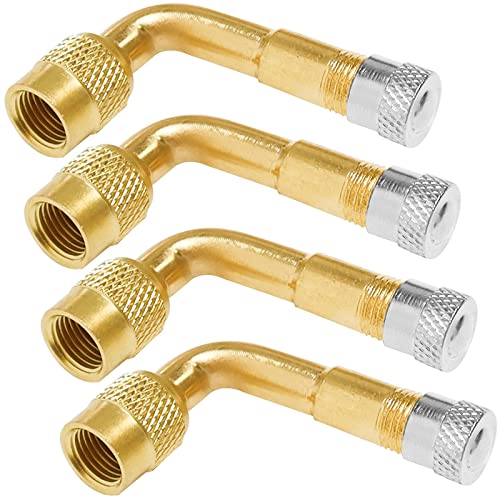 WMYCONGCONG Rallonge de tige de valve double droite en métal de 15,2 cm + adaptateur d'extension de valve de pneu universel à 45/90/135 degrés pour