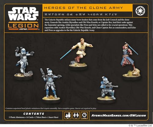 Star Wars Legion Heroes of the Clone Army juego de miniaturas miniatura 4