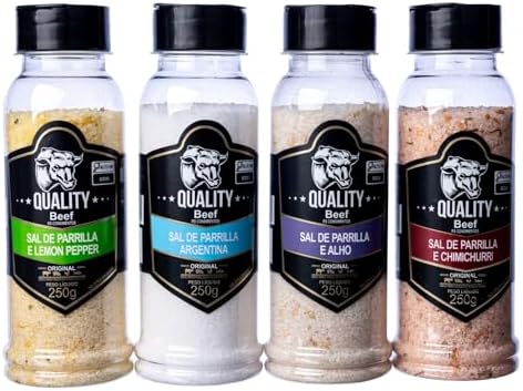 Quality Beef Kit de Temperos Sal de Parrilla 4 Sabores 250g