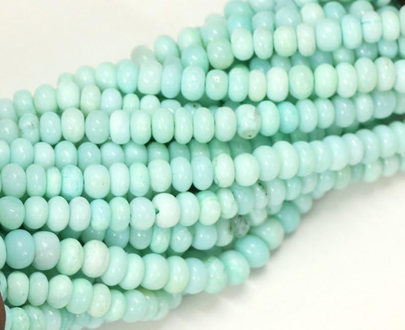 Perles rondes bleu mer naturelles pour cadeaux faits main - 2