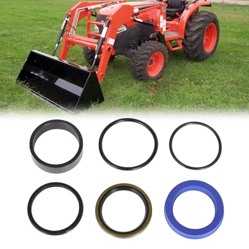 Image of Seal Kit 87311846 for Case IH & New Holland Loaders Hydraulic Cylinder Repair 1.75'' Bore & 1.38'' Rod | 6-pc Nitrile Seal Replacement Set