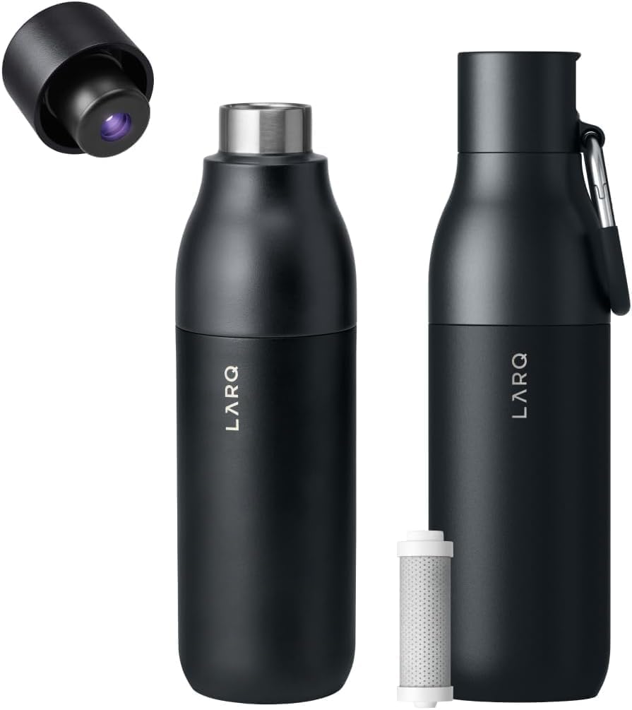 LARQ Clean AF Gift Set Bottle PureVis Self-Cleaning Water Bottle 17oz Filtered Insulated Water Bottle 17oz Reusable Bottles