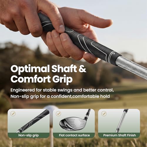8-Piece Complete Golf Club Set Black