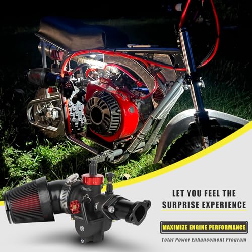 Image of NIBBI Predator 212 Carburetor PE22FL Kit with Air Filters,212 Predator Performance Part Intake Pipe Inlet Manifold For Mini Bike 196cc /212cc /224cc Engine GX160 GX200