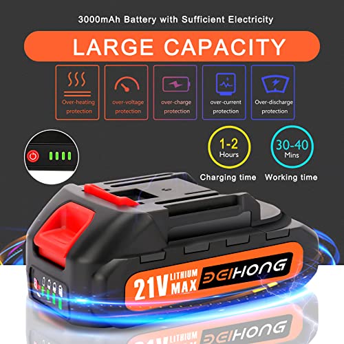 Mini Chainsaw Cordless 6-Inch With 2 Battery, Mini Power Chain Saw With Security Lock, Handheld Small Chainsaw For Tree Trimming Wood Cutting #TOP3