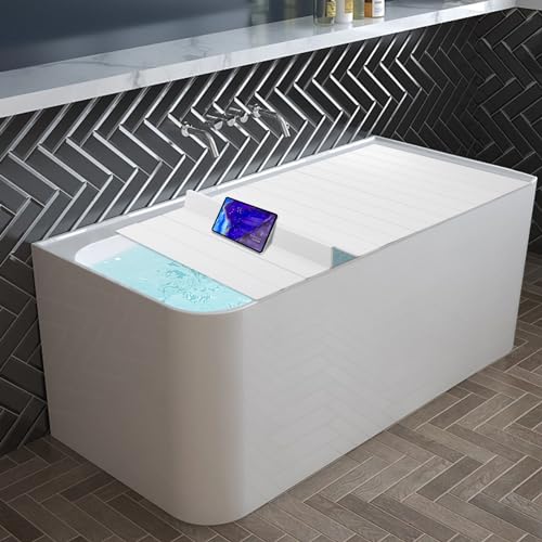 Habillage Baignoire, Housse de baignoire 170 x 70 cm - Pliable - Étanche à la poussière - En PVC - Pour la maison, la salle de bain, l'hôtel, SPA - Blanc