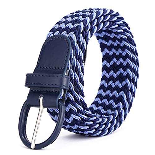 Mens Women Belts Stretch Braided Web Belt Elastic for Casual Pants Jeans Dresses Perfect Belt Width 1.37
