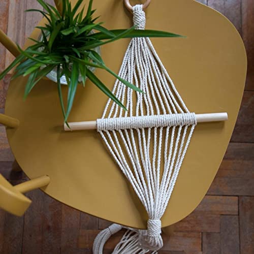 Image of ecofynd Cotton 3 Set Plant Hanger [Without Pot] | Rope Flower Pot Holder for Indoor Outdoor Balcony Garden Wall (COM08 /Pack of 3)
