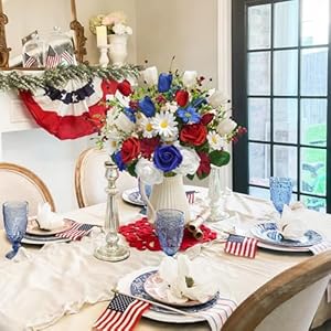 4pcspatrioticartificialflowersmixedbushredwhitebluerosetulipflowersmemorialdayflowerbouquetfor4thofjulyindependencedaygravehometabledecoration Urban Country Home Decor 4pcs patriotic artificial flowers mixed bush red white blue rose tulip flowers memorial day flower bouquet for 4th of july independence day grave home table decoration urban country home decor