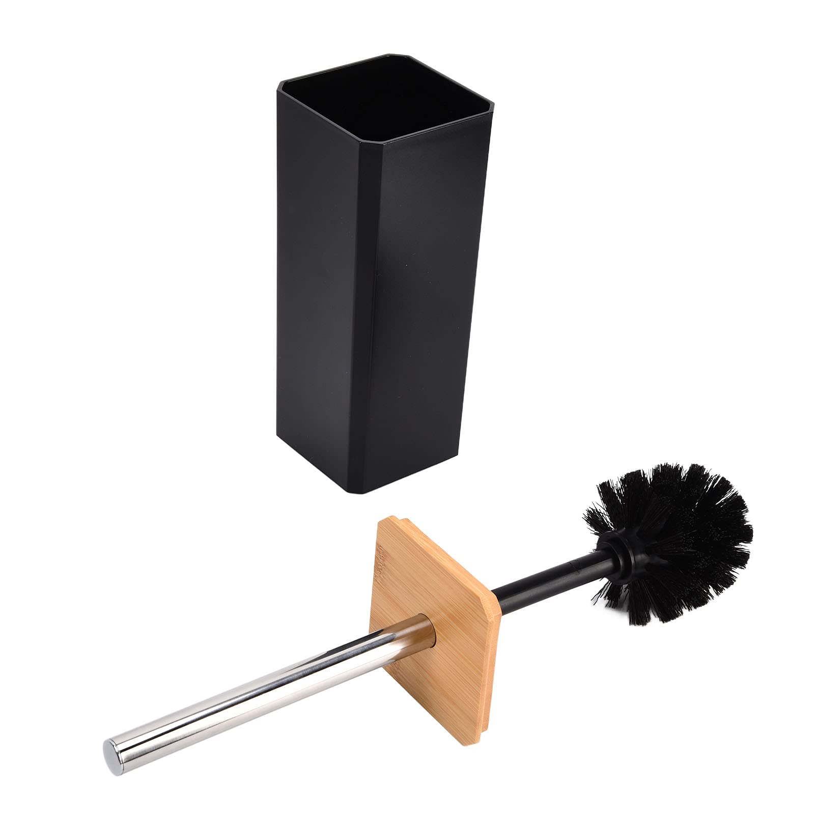 Set di Accessori per Il Bagno, Set di Servizi igienici in bambù Durevole Addensato per la casa per l'hotel(Nero)