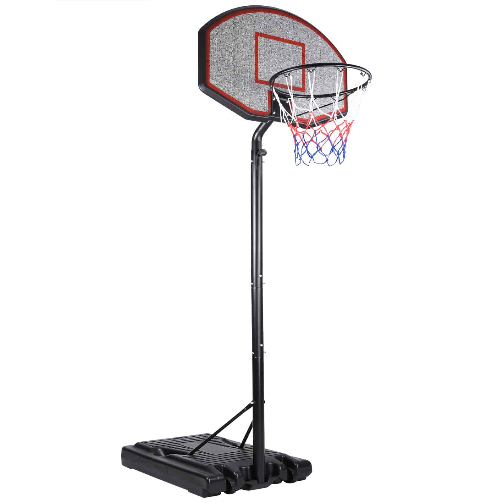 DEUBA Basketballkorb Outdoor Indoor höhenverstellbar 205-305cm rollbar 70kg Standfuß Basketball Hoop Stand