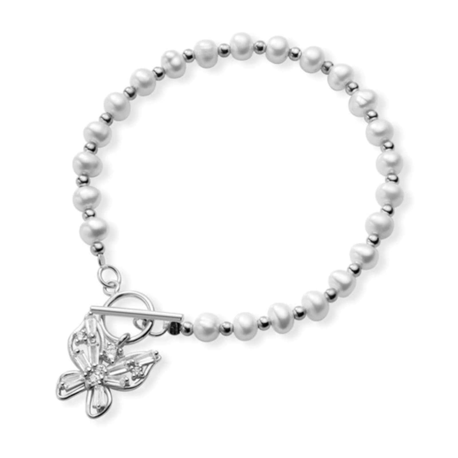 Gargantilla De Mariposa De Perla Barroca De 5mm De Plata De Ley 925, Collar Corto Para Mujer, Joyería De Boda S925