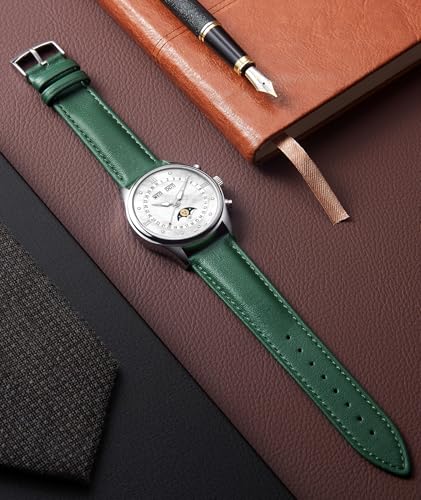 Image of BINLUN Leather Watch Bands Quick Release Premium Calfskin Replacement Watch Strap Multicolors Watchbands for Men Women 12mm 14mm 16mm 18mm 19mm 20mm 21mm 22mm
